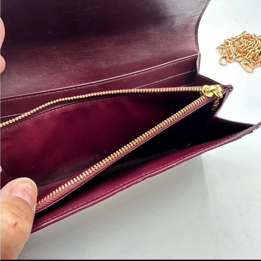 Authentic LOUIS VUITTON Rouge Fauviste Monogram Burgundy Vernis Patent Leather